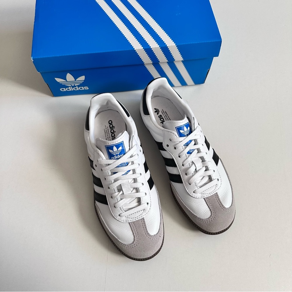 ADIDAS Sambas White Cloud Size 5.5 / 4 Kids
